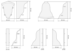 Łącznik do listwy PCV 52mm BUK