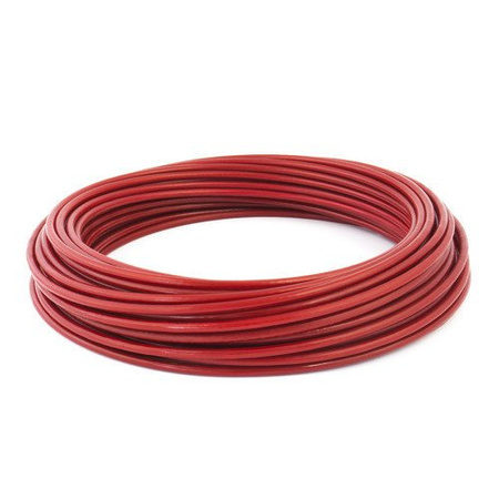 Lina Linka Stalowa Ocynk Ocynkowana w Otulinie Otulina PCV CZERWONA 1,6/3mm