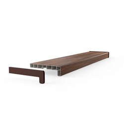 Parapet Wewnętrzny Komorowy PCV ORZECH Szerokość 40cm + zaślepki GRATIS