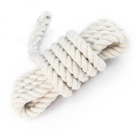 Lina Linka BAWEŁNIANA Żeglarska Kręcona Sznur Sznurek Kręcony Bawełniany BIAŁY 12mm