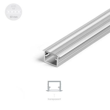 Profil ALU LED MODEL A 1m - 2m + Klosz Przezroczysty