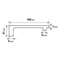 Listwa Karniszowa Maskująca Karnisz 10cm Czarna 2m