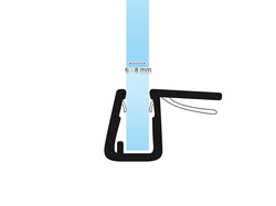 Uszczelka Kabiny Prysznicowej do Kabin Prysznicowych do Szyb 6mm-8mm UK28 0,1m - 2,0m