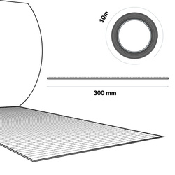 Taśma DEKARSKA BUTAPE Butylowa 300mm ALUMINIUM