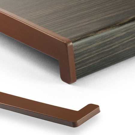 Parapet Wewnętrzny Komorowy PCV CIEMNY DĄB Szerokość 25cm + zaślepki GRATIS