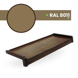 Parapet Zewnętrzny Stalowy ORZECH Szerokość 20cm ZAŚLEPKI ALUMINIUM GRATIS