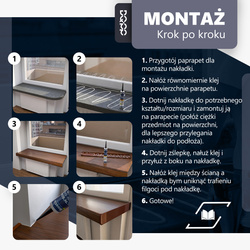 Nakładka Renowacyjna na stary parapet wewnętrzny Dąb Złoty Szerokość 38cm