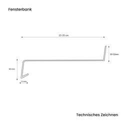 Parapet Zewnętrzny Aluminiowy ALU Brązowy RAL 8019 Szerokość 35cm  z Zaślepkami PCV GRATIS