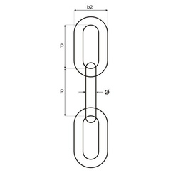 ŁAŃCUCH ZE STALI NIERDZEWNEJ DIN 766 10mm 