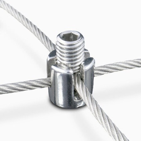 Zacisk do Lin Linowy OKRĄGŁY KRZYŻOWY Kwasoodporny 6mm