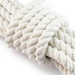 Lina Linka BAWEŁNIANA Żeglarska Kręcona Sznur Sznurek Kręcony Bawełniany BIAŁY 12mm