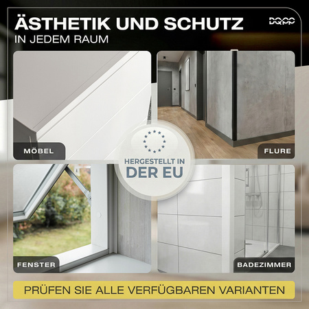 Kątownik PCV Samoprzylepny Wewnętrzny Narożnik 15x15mm BIAŁY 2m