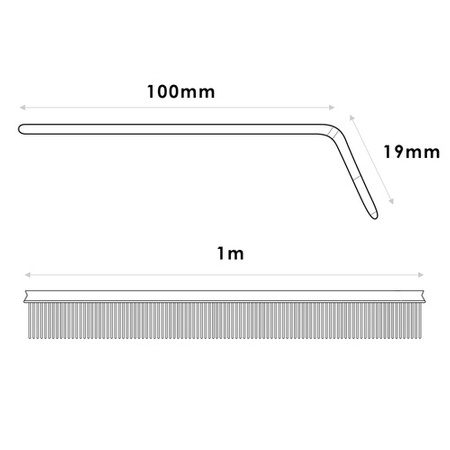 Grzebień Okapu Okapowy 100mm BRĄZ RAL 8017 1m