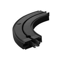 ŁUK KOŃCOWY do Szyn Karniszy Sufitowych PCV 1-torowy KOMPLET PRAWY i LEWY