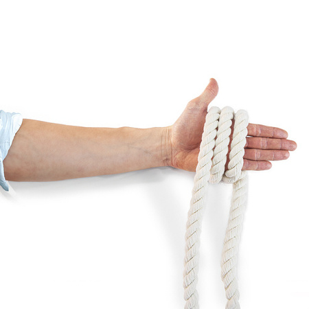 Lina Linka BAWEŁNIANA Żeglarska Kręcona Sznur Sznurek Kręcony Bawełniany BIAŁY 12mm