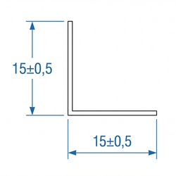 Kątownik PCV Samoprzylepny Zewnętrzny Narożnik 15x15mm BIAŁY 2m