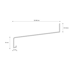 Parapet Zewnętrzny Stalowy Srebny RAL 9006 Szerokość 10cm ZAŚLEPKI ALUMINIUM GRATIS