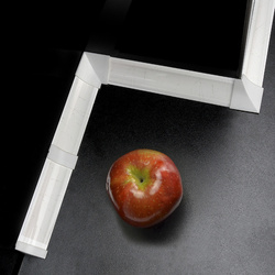 Listwa Przyblatowa Blatowa do Blatu Kuchenna PCV PVC 23mm MARQUINA BIAŁY + wkręty GRATIS!