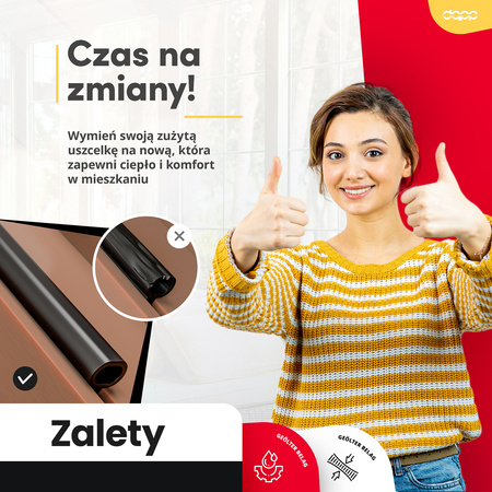 Uszczelka Okienna do Okna Okien PCV PLASTMO S-1113