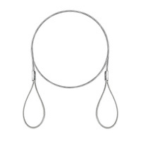 Linka Stalowa z Pętlami Pętelkami Lina z Okiem Oczkami Pętlica 5mm 6x19