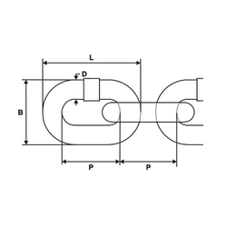 Łańcuch TECHNICZNY DIN 5685 Ocynk OCYNKOWANY 4mm