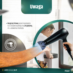 Listwa Maskująca PCV MAHOŃ Płaskownik do Okien Okna 40mm