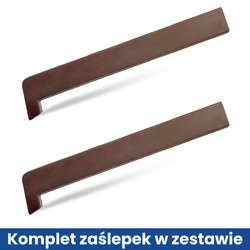 Parapet Wewnętrzny Komorowy PCV ORZECH Szerokość 40cm + zaślepki GRATIS