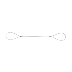 Linka Stalowa w PCV PRZEZROCZYSTA z Pętlami Pętelkami Lina z Okiem Oczkami Pętlica 1/2mm 1x19