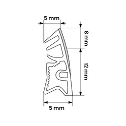 Uszczelka okienna KD-6 Czarna do Okien Drewnianych - Skrzydło Rama