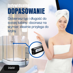 Uszczelka MAGNETYCZNA Czarna UM03 do Kabin Prysznicowych do SZYB 4mm 6mm