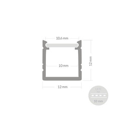 Profil ALU LED SMART 1m + Klosz Satyna