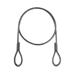 Linka Stalowa w PCV CZARNA z Pętlami Pętelkami Lina z Okiem Oczkami Pętlica 1/2mm 1x7