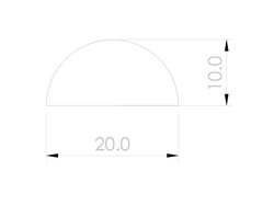 Próg Akrylowy Przezroczysty Listwa Akrylowa do Kabiny Prysznicowej 10x20mm 