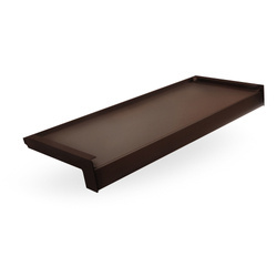 Parapet Zewnętrzny Stalowy Brązowy RAL 8017 Szerokość 40cm ZAŚLEPKI ALUMINIUM GRATIS