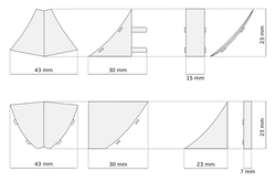 Łącznik listwy przyblatowej 23mm MARMUR