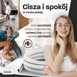 Uszczelka KD-14 12x5mm TPS BIAŁA do Drzwi Zewnętrznych i Wewnętrznych - do Drzwi Drewnianych Ościeżnic i Futryn