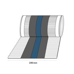 Taśma Aluminiowa KALENICOWA pod Gąsior xRoll 5mb Szerokość 240mm RAL 8004 CEGLANY
