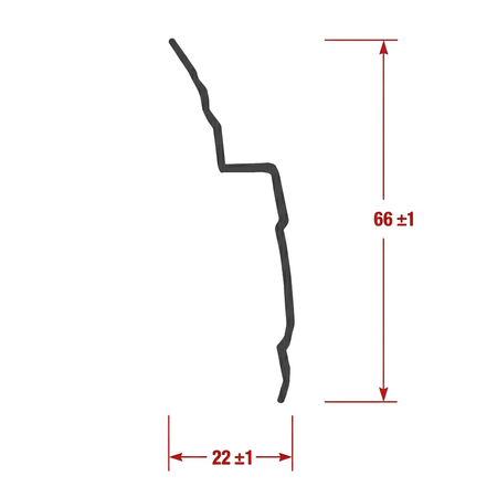 Listwa PCV Profil P6 do folii kubełkowej fundamentowej