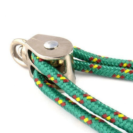 Bloczek do Lin Linowy Niklowany z Krętlikiem PODWÓJNY 3/4''