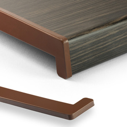 Parapet Wewnętrzny Komorowy PCV CIEMNY DĄB Szerokość 25cm + zaślepki GRATIS