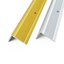 Profil Schodowy Aluminiowy Ryflowany Kątownik ZŁOTY 40x25 Wkręcany Na Śruby