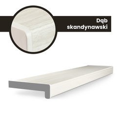 Parapet Wewnętrzny Komorowy PCV DĄB SKANDYNAWSKI Szerokość 25cm + zaślepki GRATIS