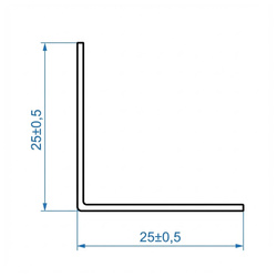 Kątownik PCV Samoprzylepny Wewnętrzny Narożnik 25x25mm BIAŁY 2m