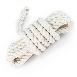 Lina Linka BAWEŁNIANA Żeglarska Kręcona Sznur Sznurek Kręcony Bawełniany BIAŁY 10mm