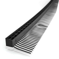 Grzebień Okapu Okapowy 60mm z Kratką Wentylacyjną 25x25mm CZARNY 9005 1m