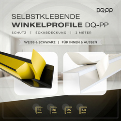 Kątownik PCV Samoprzylepny Wewnętrzny Narożnik 15x15mm BIAŁY 2m