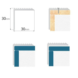 Profil Schodowy Aluminiowy Ryflowany Kątownik SZAMPAN 30x30 Wkręcany Na Śruby