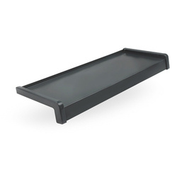 Parapet Zewnętrzny Stalowy Antracyt RAL 7016 Szerokość 37,5cm ZAŚLEPKI ALUMINIUM GRATIS