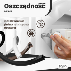 Uszczelka KD-11 12x5mm TPS BIAŁA do Drzwi Zewnętrznych i Wewnętrznych - do Drzwi Drewnianych Ościeżnic i Futryn