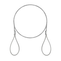 Linka Stalowa z Pętlami Pętelkami Lina z Okiem Oczkami Pętlica 6mm 6x19